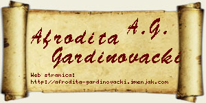 Afrodita Gardinovački vizit kartica